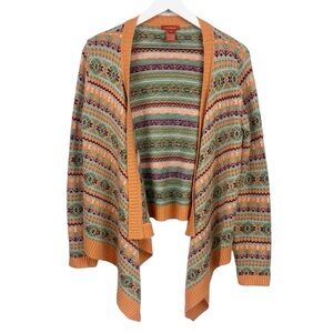 Sundance Folklore Fair Isle Waterfall Cardigan